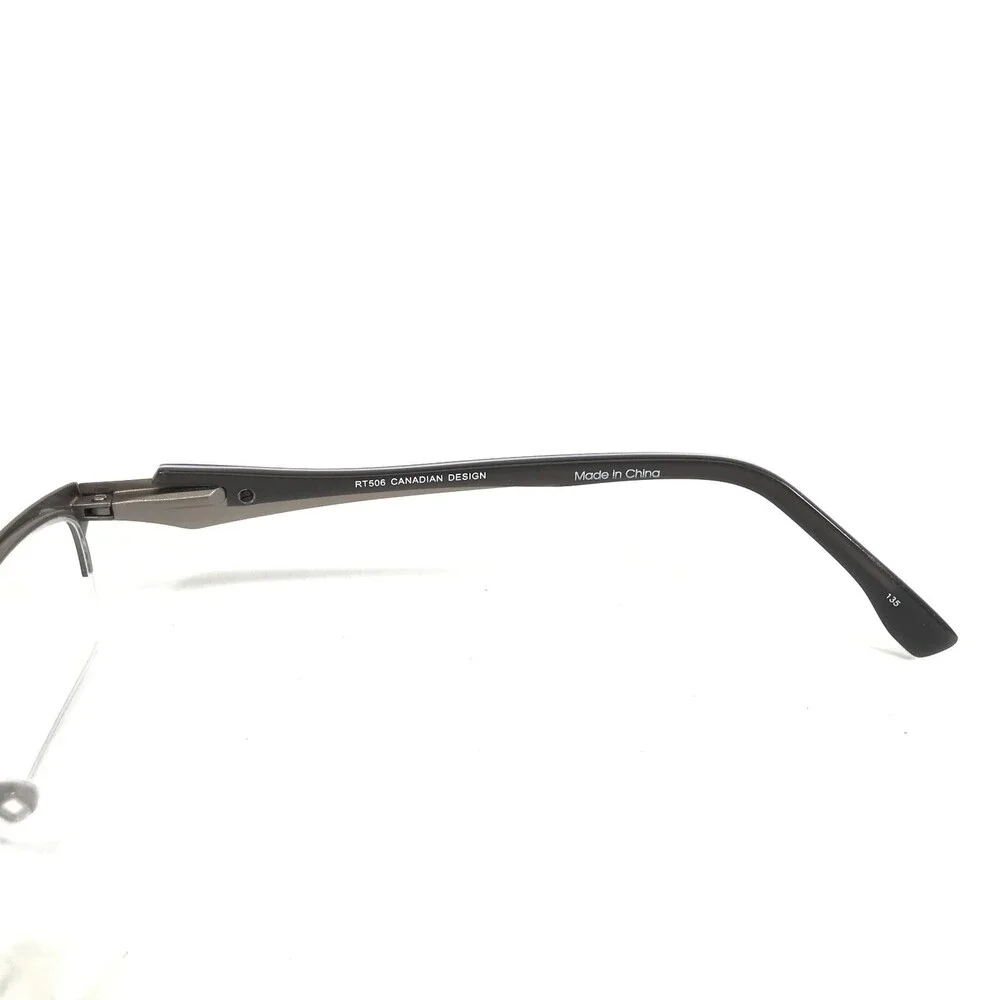 Roots Eyeglasses Frames RT506 Black Grey Rectangular Half Rim 49-17-135